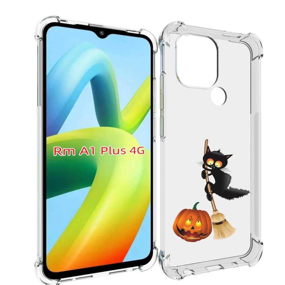 

Чехол MyPads хэлуинский котик для Xiaomi Redmi A1 Plus +, Прозрачный, Tocco