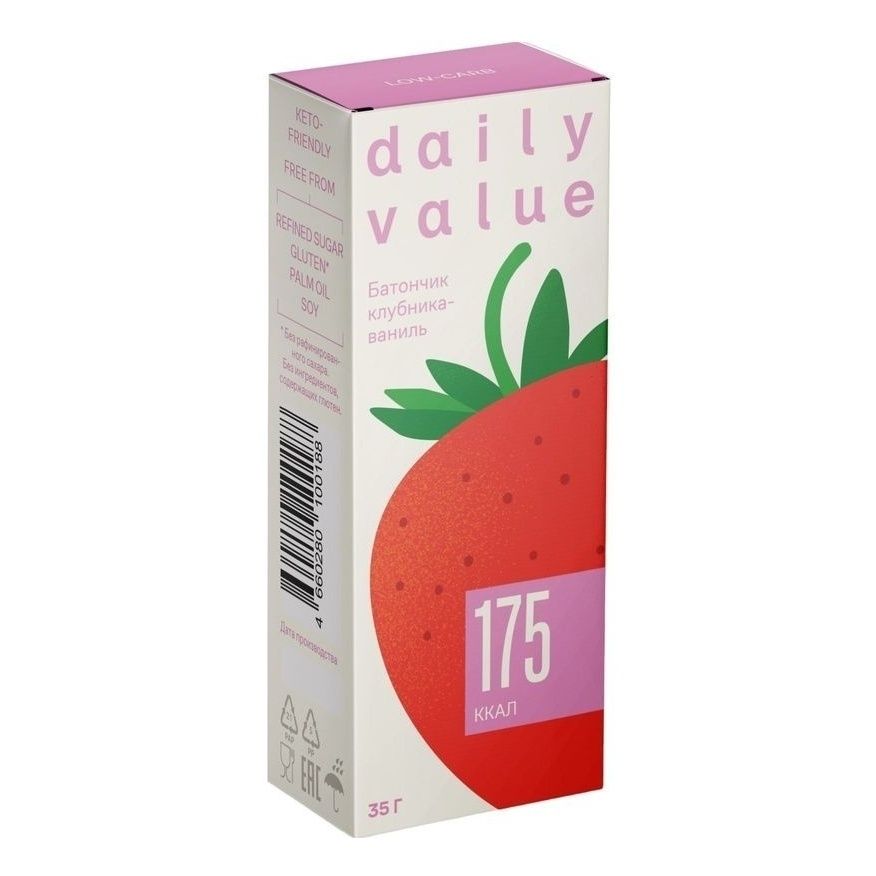

Баточник Daily Value клубника-ваниль 35 г