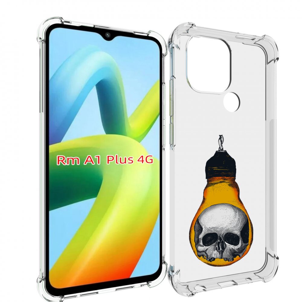 

Чехол MyPads череп в лампочке для Xiaomi Redmi A1 Plus +, Прозрачный, Tocco