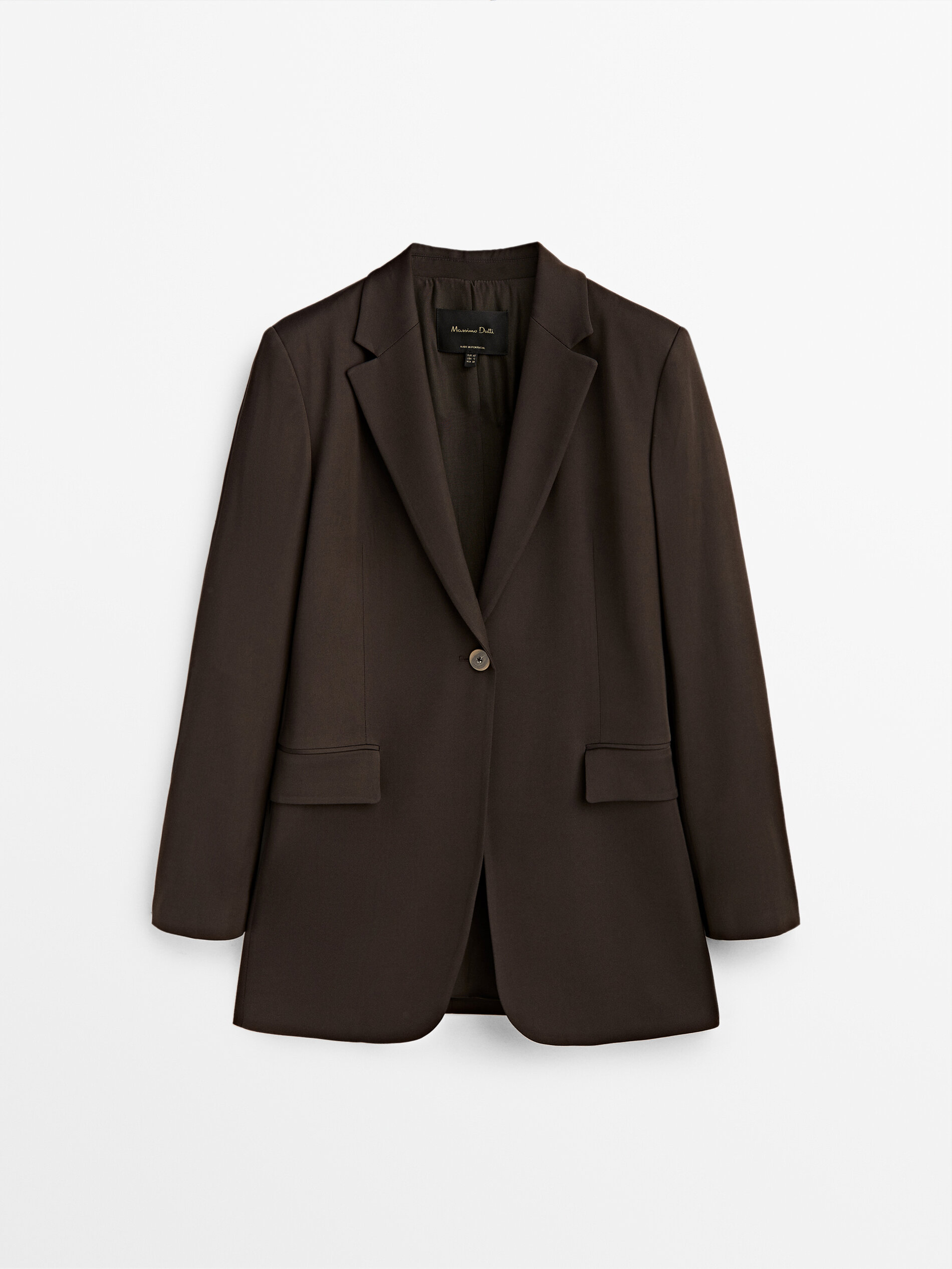 

Блейзер женский Massimo Dutti 06010510700 коричневый 42, 06010510700