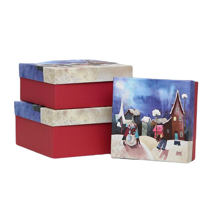 

Набор коробок UPAK LAND А У нас во дворе 3 в 1, 19х19х9,5 см, 15,5х15,5х6,5 см, Красный, Новогоднее ассорти