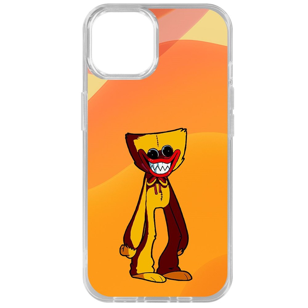 

Чехол-накладка Krutoff Clear Case Хаги Ваги Желтый для iPhone 14, Прозрачный