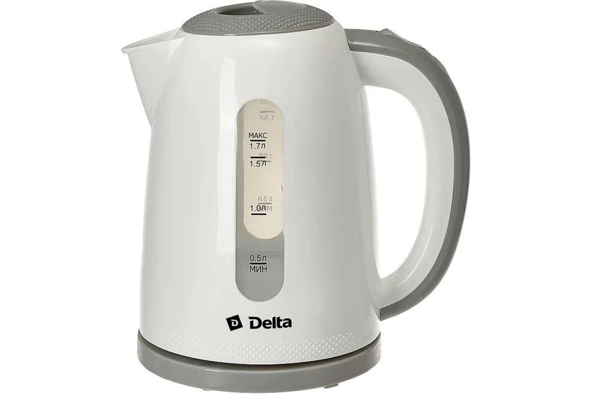 Чайник электрический Delta DL-1106 1.7 л серый чайник термос delta