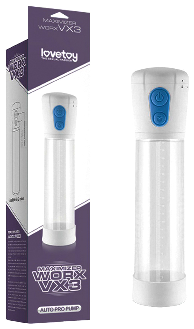 Lovetoy Вакуумная помпа автоматическая Maximizer Worx VX3-AUTO PRO PUMP белая