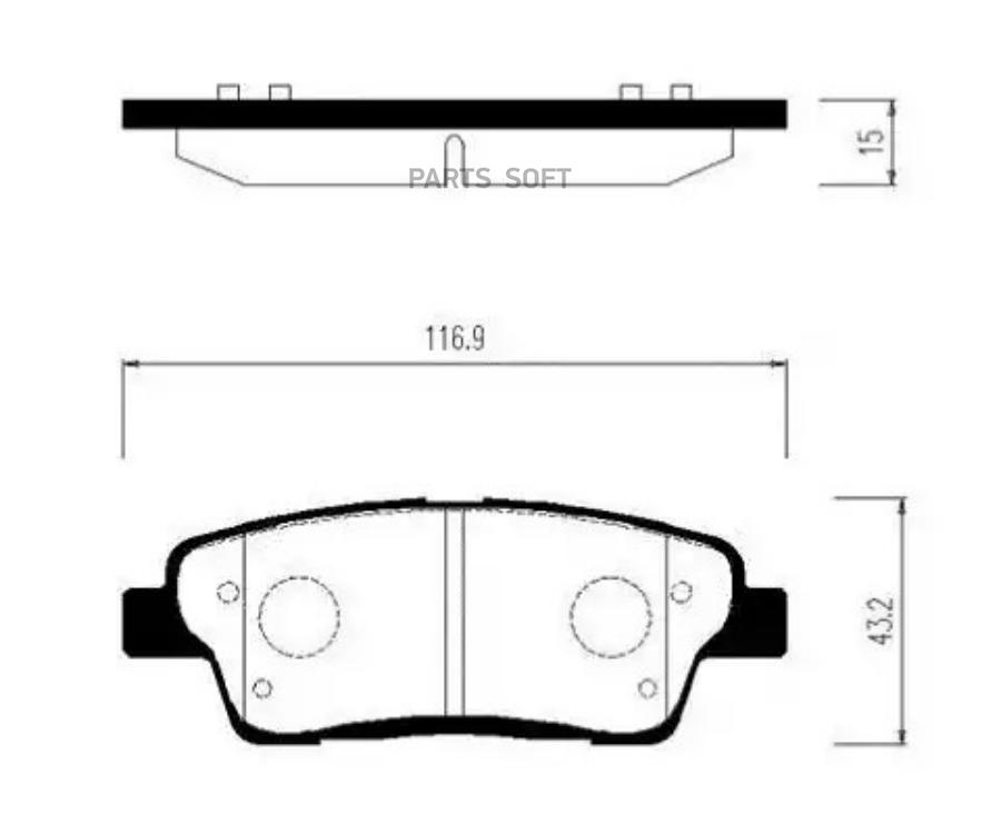 

Тормозные колодки HSB дисковые HP1051