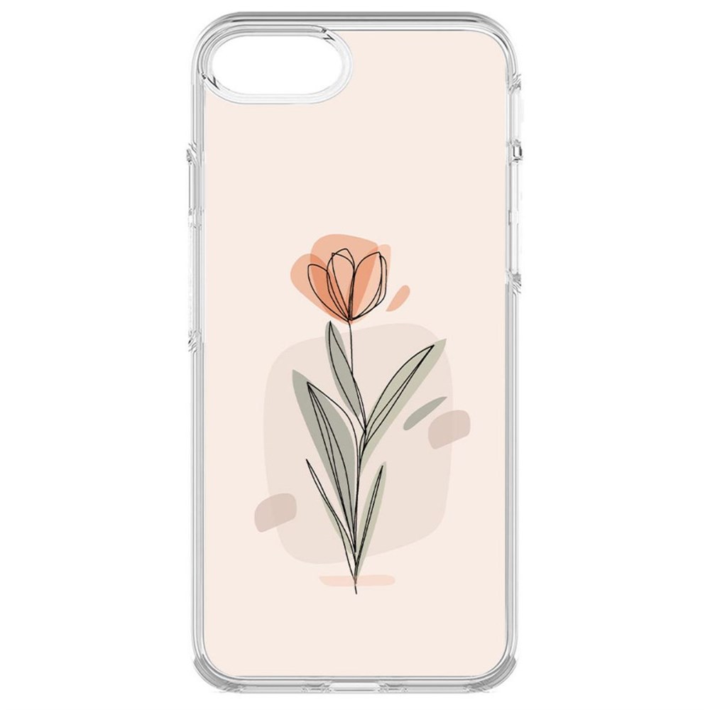 

Чехол-накладка Krutoff Clear Case Тюльпан для iPhone SE 2020, Прозрачный