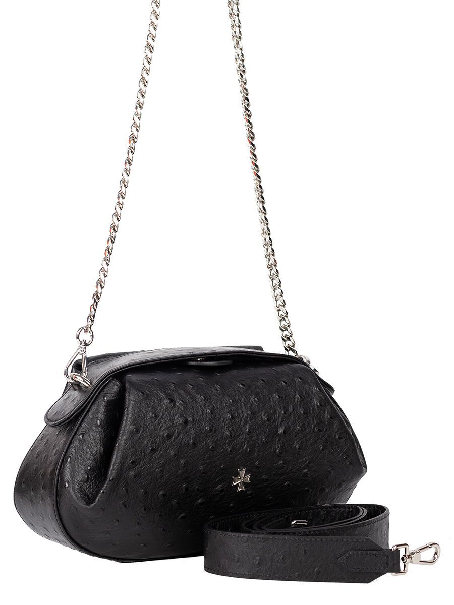 

Сумка женская Narvin 9812, ostrich black, Черный, 9812
