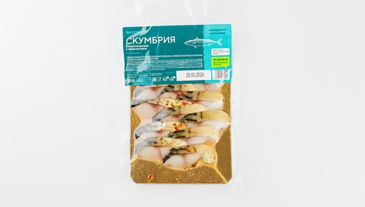 

Скумбрия холодного копчения ВкусВилл ломтики с пряностями 100 г