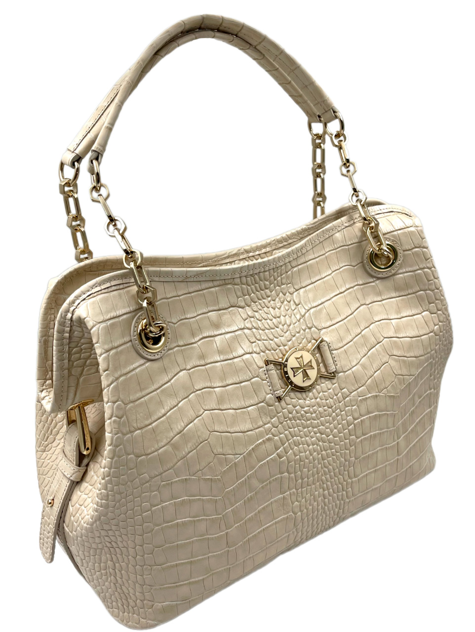 

Сумка женская Narvin 9815, croco beige, Бежевый, 9815