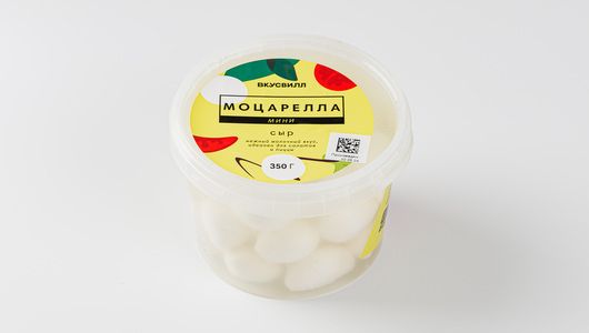 

Сыр мягкий ВкусВилл "Моцарелла мини" шарики 45% 880 г