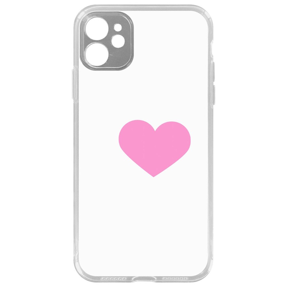 

Чехол-накладка Krutoff Clear Case Я люблю тебя для iPhone 11 с защитой камеры, Прозрачный