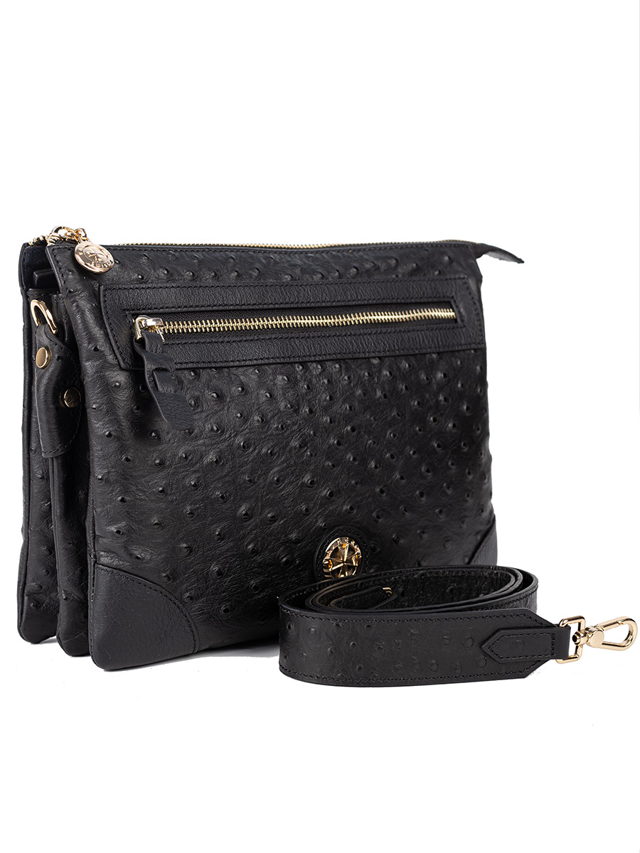 

Сумка женская Narvin 9816, ostrich black, Черный, 9816
