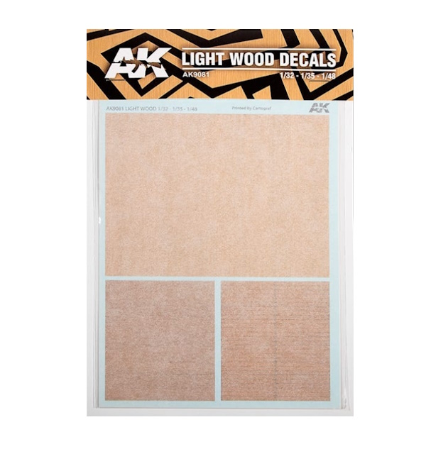 AK9081  LIGHT WOOD DECAL 1/32, 1/35, 1/48