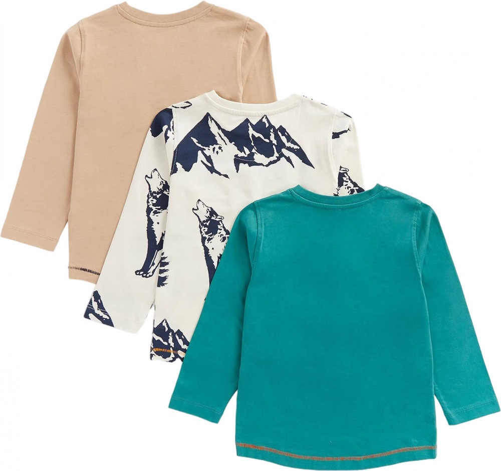 

Лонгслив детский 3 шт Mothercare MC-CC870, Мультиколор, 98, Бежевый;белый;бирюзовый, MC-CC870