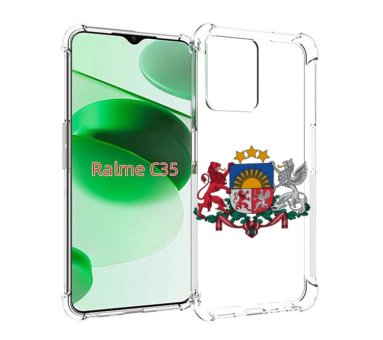 

Чехол MyPads герб-латвии для Realme C35 / Narzo 50A Prime, Прозрачный, Tocco