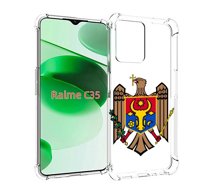 

Чехол MyPads герб-молдовы для Realme C35 / Narzo 50A Prime, Прозрачный, Tocco