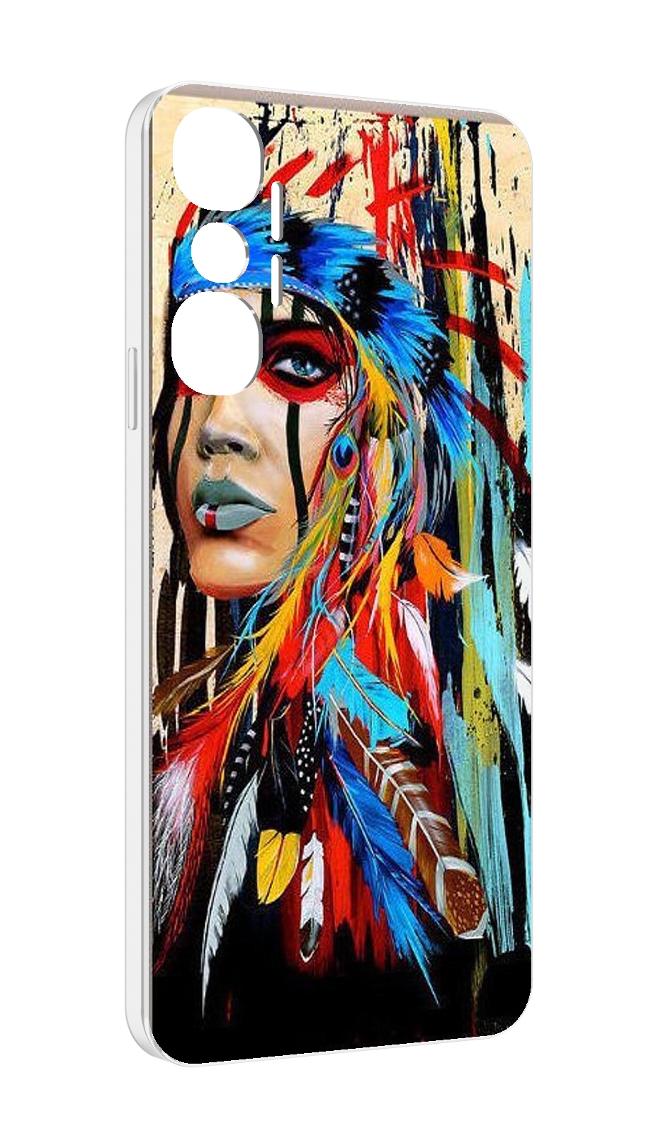 

Чехол MyPads индеец расписной для Infinix Hot 20 4G, Прозрачный, Tocco