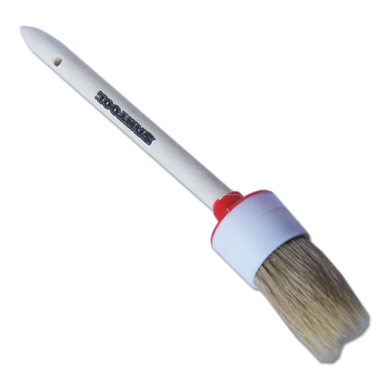 Кисть малярная SANTOOL круглая, натуральная щетина с деревянной ручкой (35 мм)