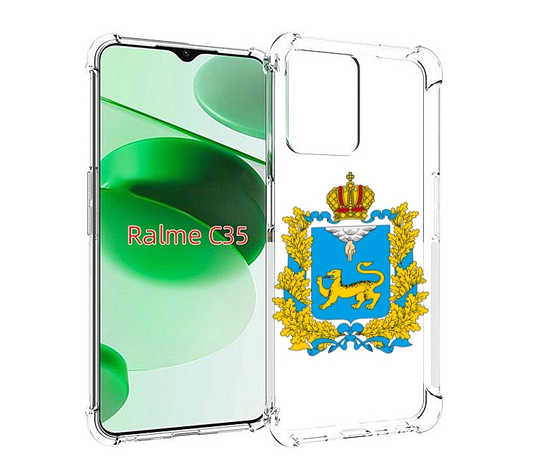 

Чехол MyPads герб-псковская-область для Realme C35 / Narzo 50A Prime, Прозрачный, Tocco