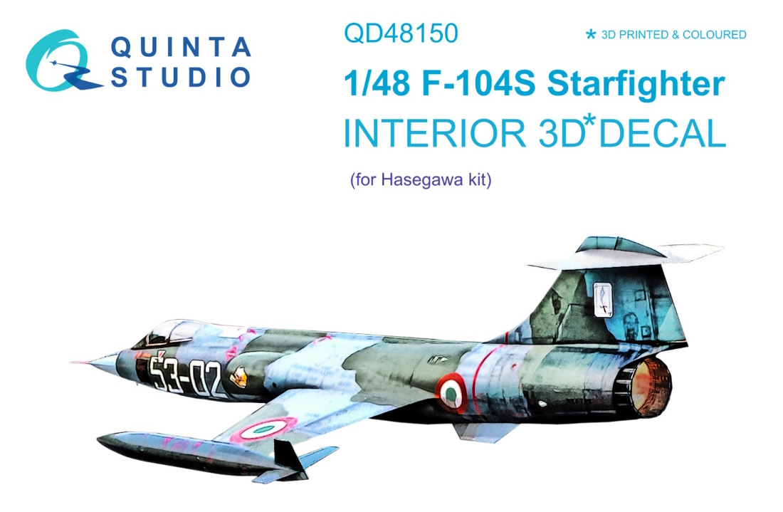 QD48150 3D Декаль интерьера кабины F-104S Hasegawa