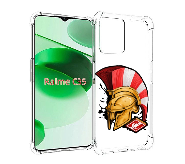 

Чехол MyPads ФК спартак шлем для Realme C35 / Narzo 50A Prime, Прозрачный, Tocco