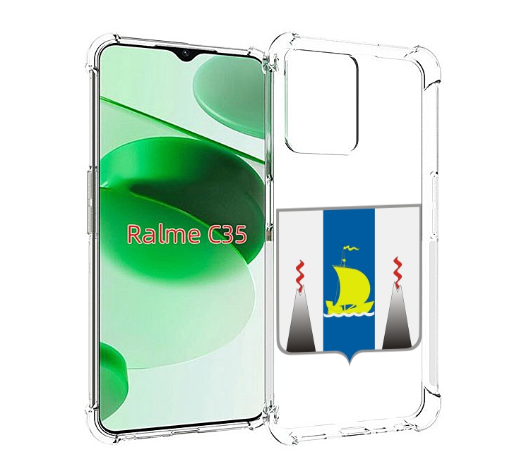

Чехол MyPads герб-сахалиснкои-области для Realme C35 / Narzo 50A Prime, Прозрачный, Tocco