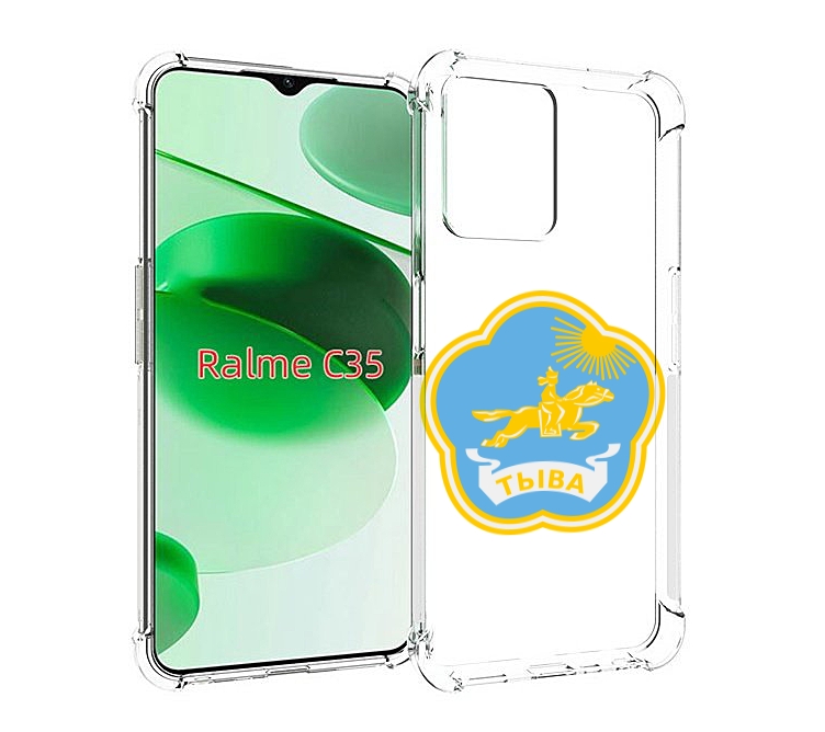 

Чехол MyPads герб-тыва-кызыл для Realme C35 / Narzo 50A Prime, Прозрачный, Tocco