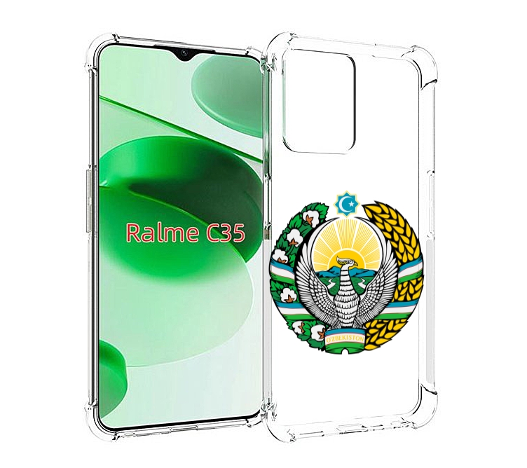 

Чехол MyPads герб-узбекистана для Realme C35 / Narzo 50A Prime, Прозрачный, Tocco