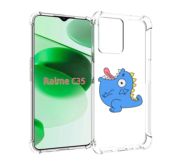 

Чехол MyPads голубая-рыбка для Realme C35 / Narzo 50A Prime, Прозрачный, Tocco