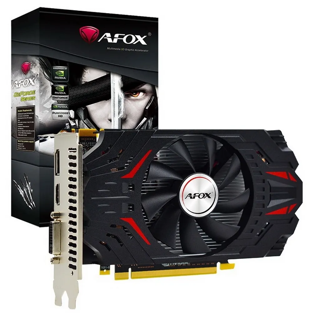

Видеокарта AFOX NVIDIA GeForce GTX 750 (AF750-2048D5H6-V3), Черный, GeForce GTX 750
