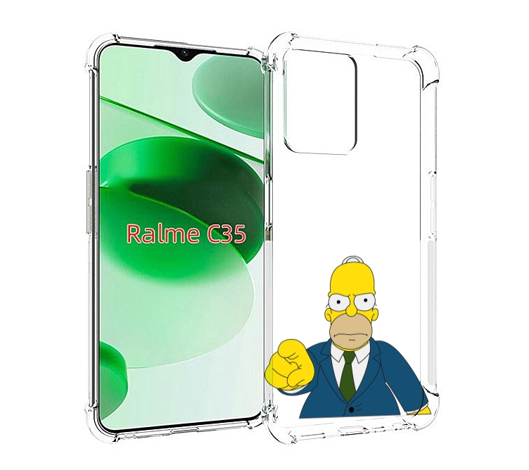 

Чехол MyPads гомер-злой для Realme C35 / Narzo 50A Prime, Прозрачный, Tocco