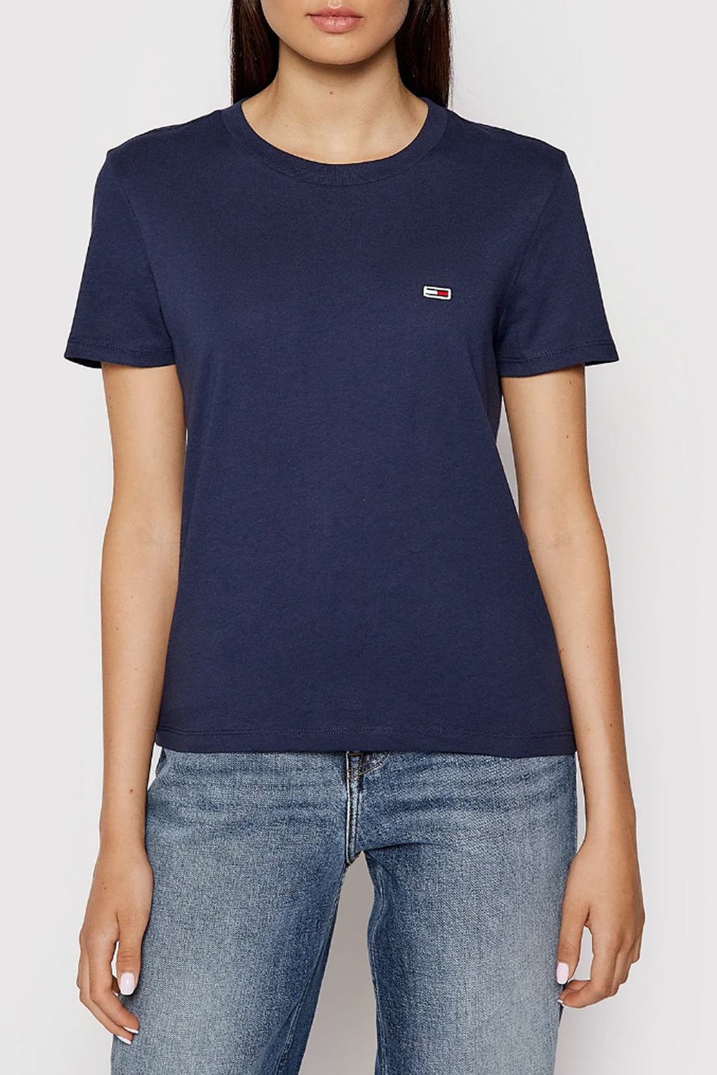 

Футболка женская Tommy Jeans DW0DW09198 синяя 2XS, Синий, DW0DW09198