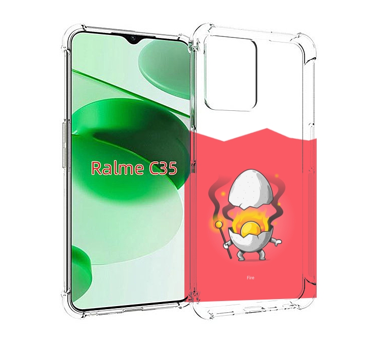 

Чехол MyPads горелое яйцо для Realme C35 / Narzo 50A Prime, Прозрачный, Tocco