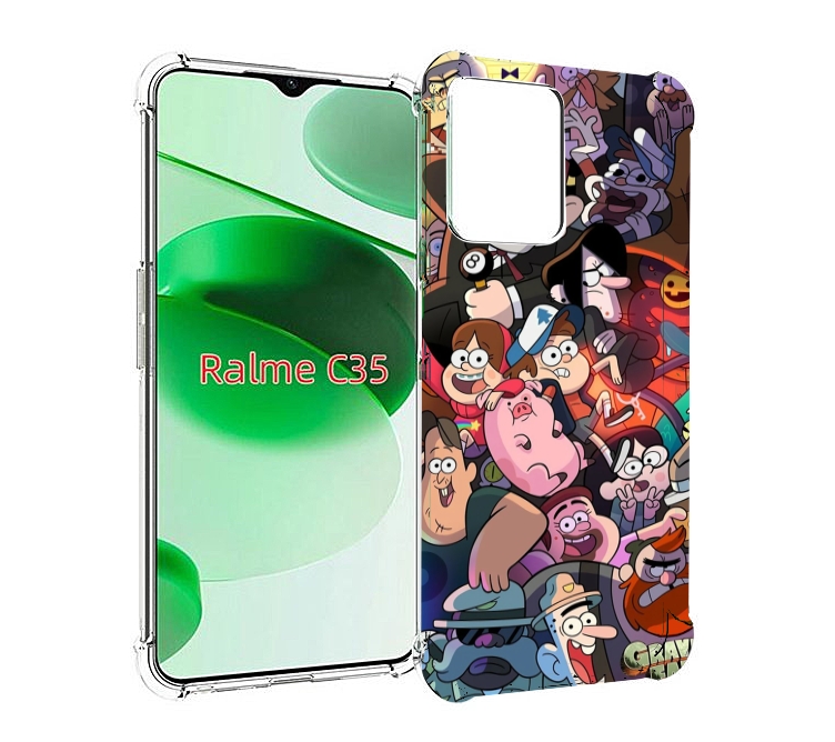 

Чехол MyPads гравити-фолз для Realme C35 / Narzo 50A Prime, Прозрачный, Tocco