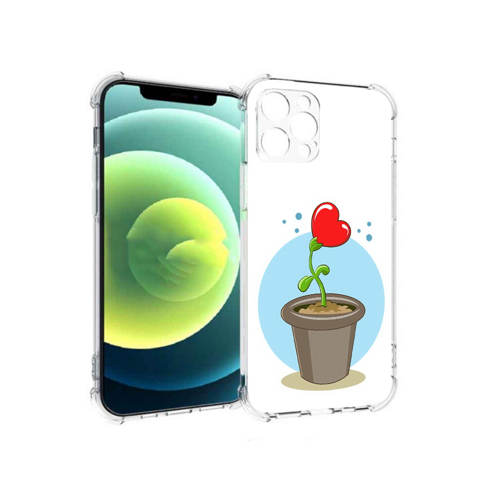 

Чехол MyPads Tocco для Apple iPhone 12 Pro Растение любви 14 февраля (PT157529.613.145), Прозрачный, Tocco