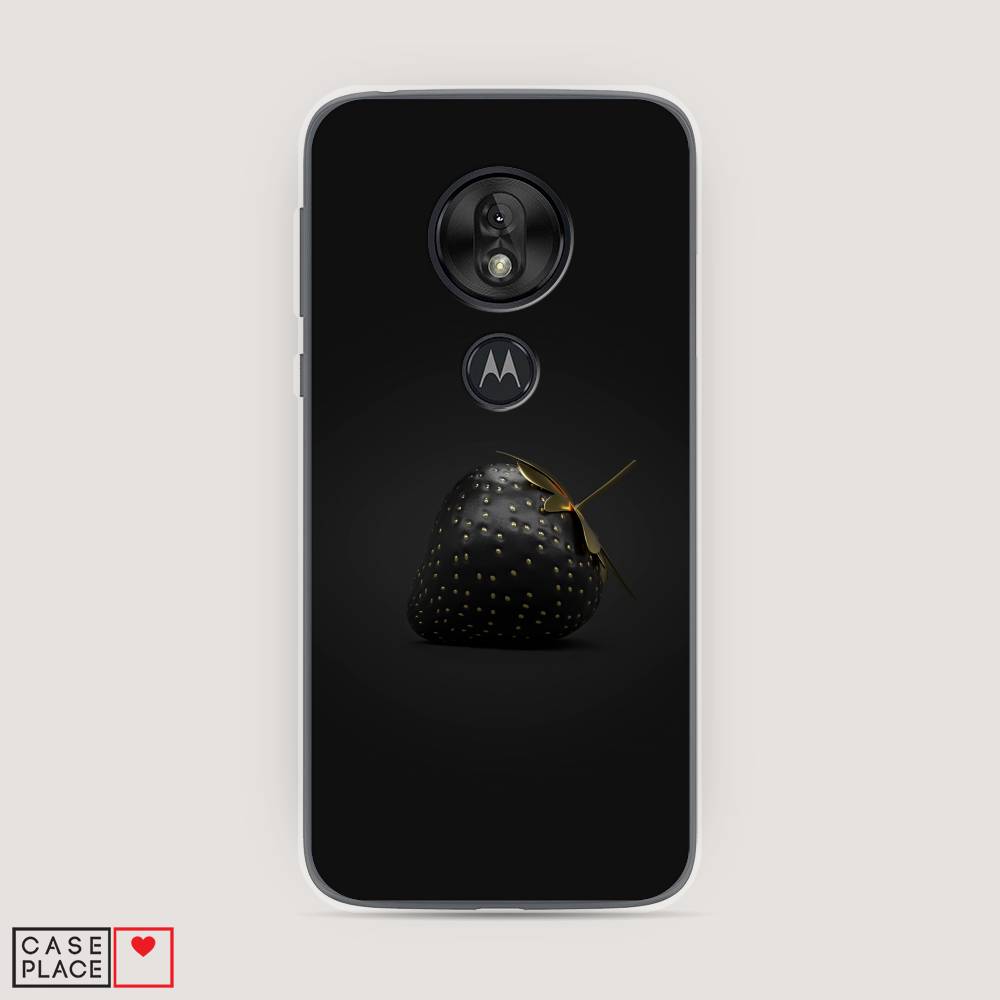 фото Силиконовый чехол "черная клубника" на motorola moto g7 play awog