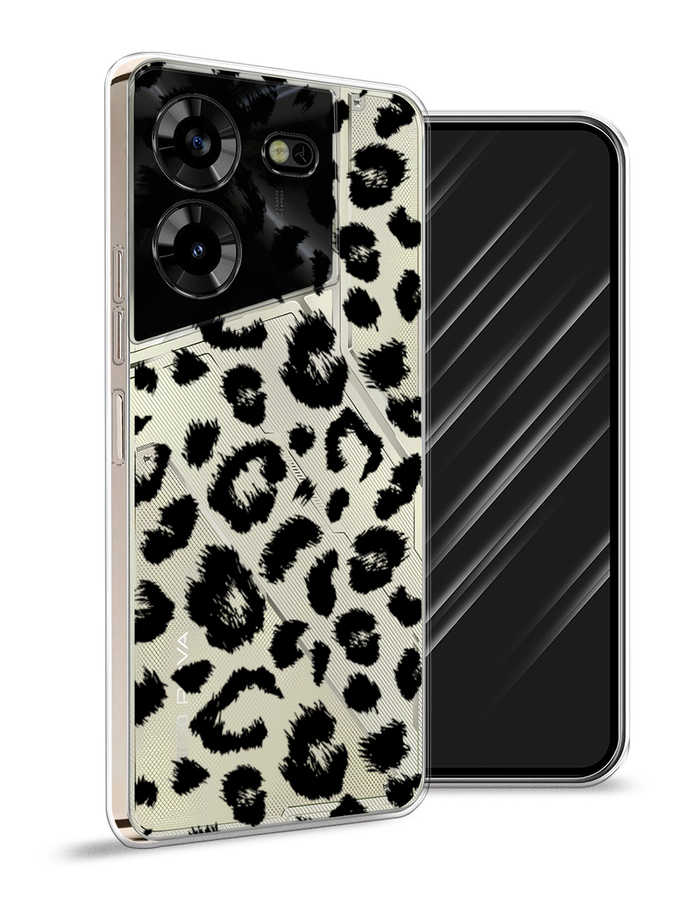 

Чехол Awog на Tecno Pova 5 "Окрас леопарда фон", Черный, 303950-2