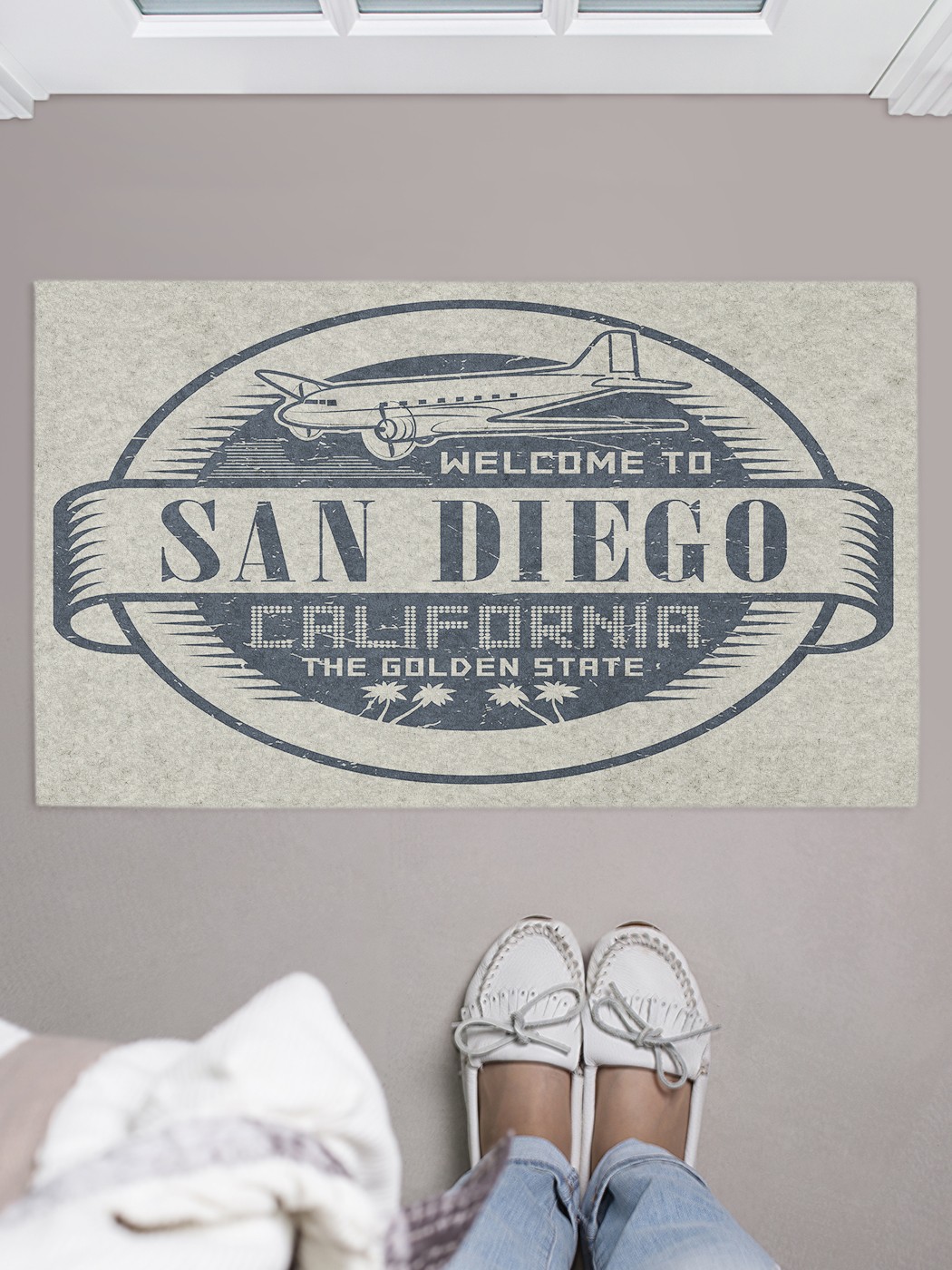 

Придверный коврик в прихожую для обуви, на резиновой основе, 75x45 см door_71836 JoyArty