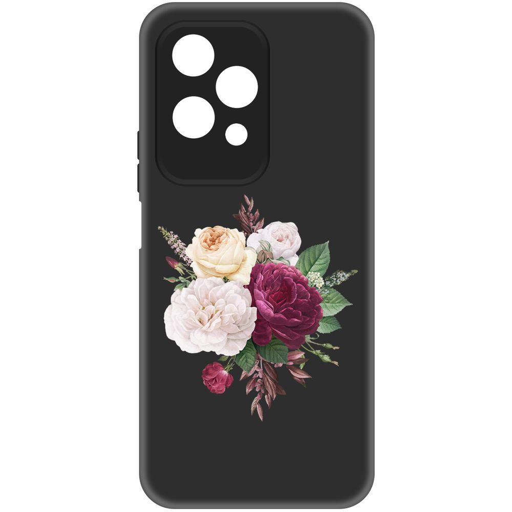 

Чехол-накладка Krutoff Soft Case Цветочная композиция для Honor 200 Lite черный