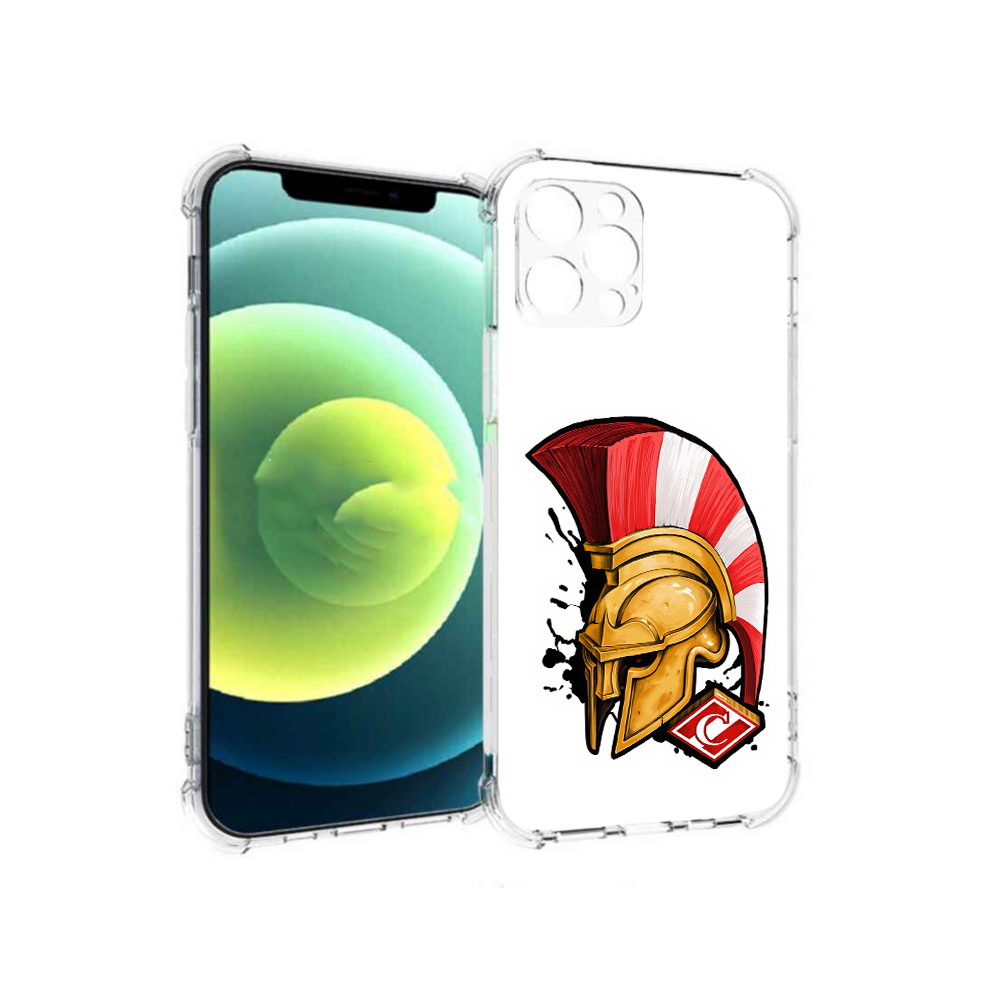 

Чехол MyPads Tocco для Apple iPhone 12 Pro ФК спартак шлем (PT157529.613.185), Прозрачный, Tocco