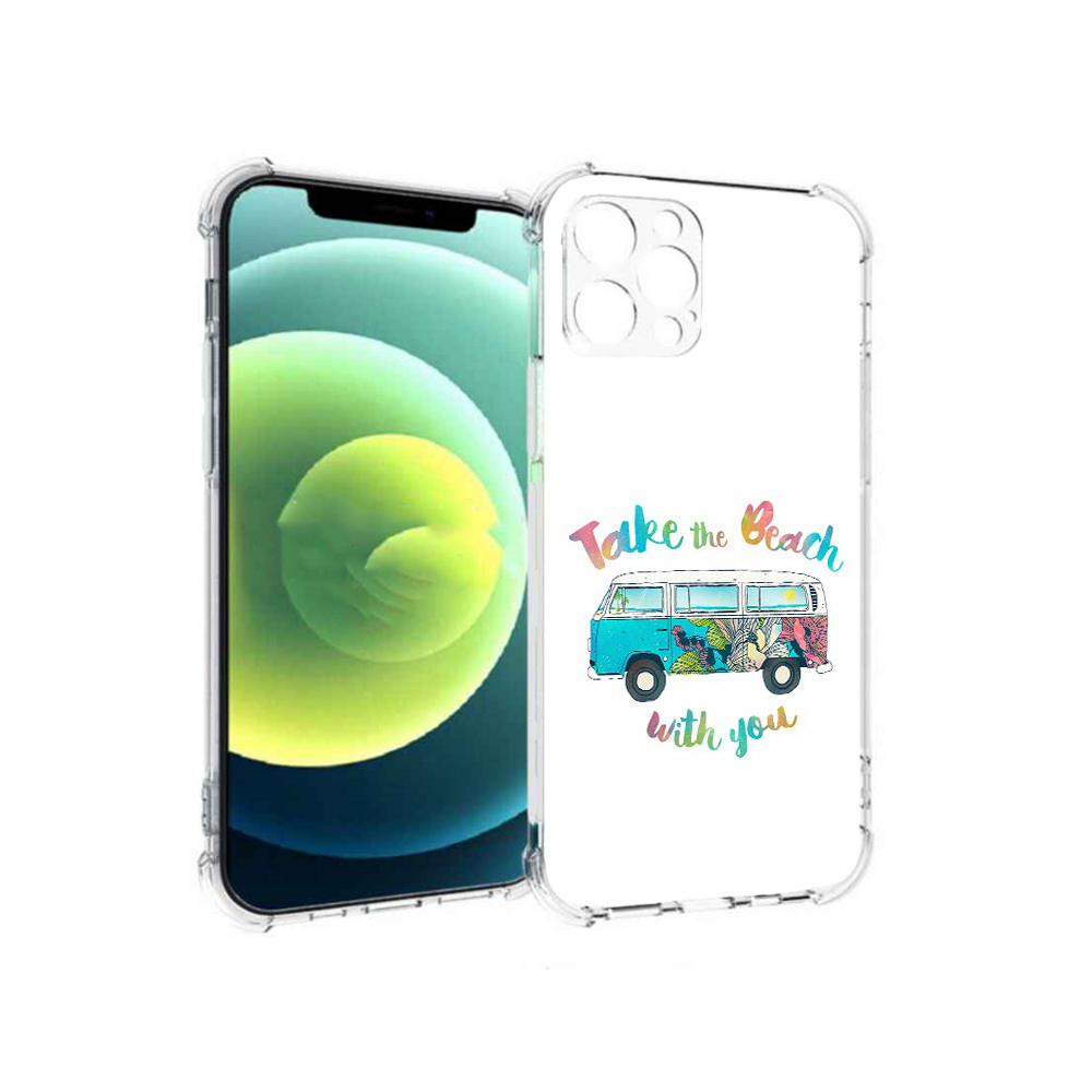 

Чехол MyPads Tocco для Apple iPhone 12 Pro Хиппи автобус (PT157529.613.190), Прозрачный, Tocco