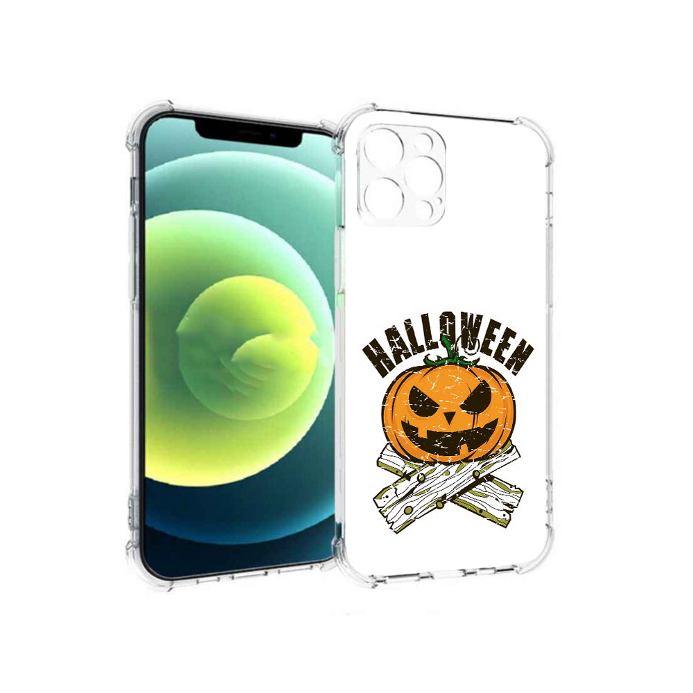 

Чехол MyPads Tocco для Apple iPhone 12 Pro Хэллоуин доски тыква (PT157529.613.194), Прозрачный, Tocco