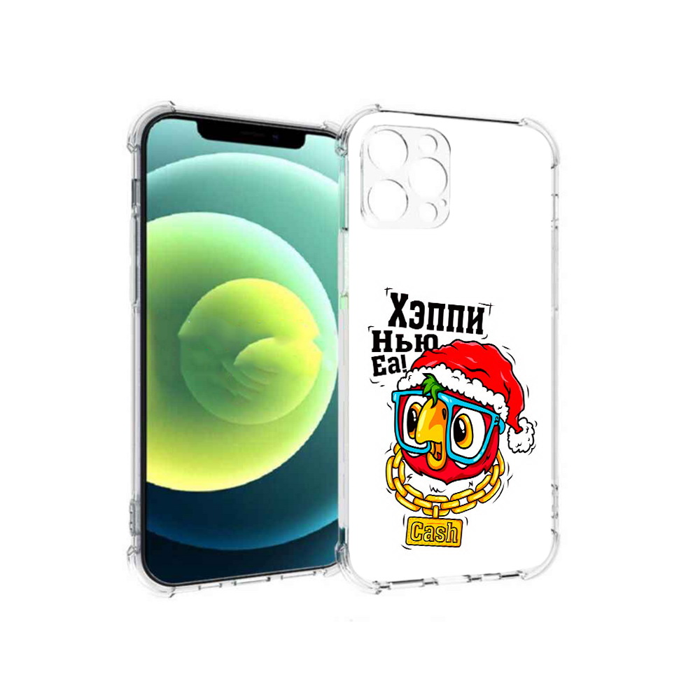 

Чехол MyPads Tocco для Apple iPhone 12 Pro Хэппи нью еа (PT157529.613.196), Прозрачный, Tocco