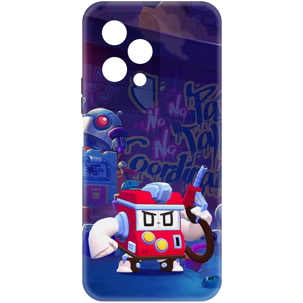 

Чехол-накладка Krutoff Soft Case Brawl Stars - V8-БИТ для Honor 200 Lite черный