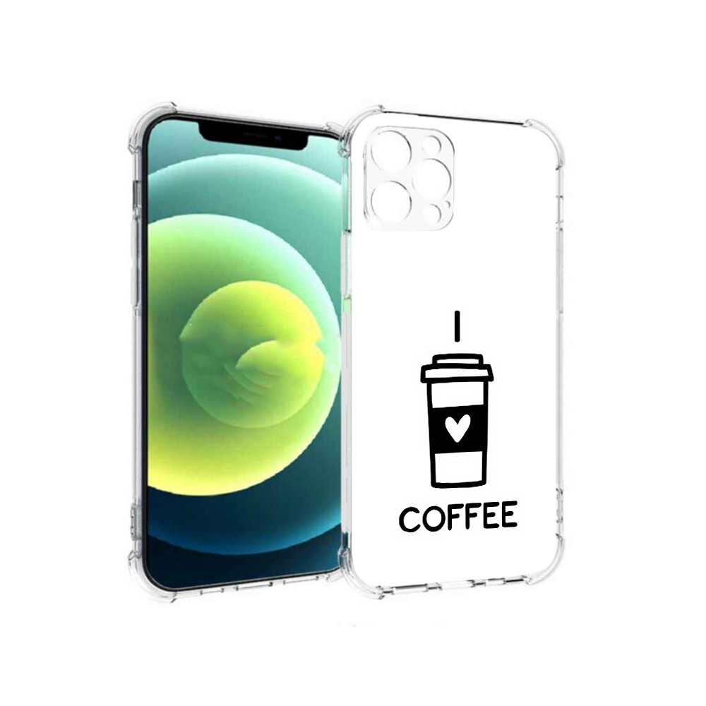 

Чехол MyPads Tocco для Apple iPhone 12 Pro Я люблю кофе (PT157529.613.206), Прозрачный, Tocco