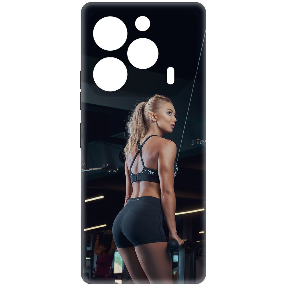 

Чехол-накладка Krutoff Soft Case Шорты женские для TECNO Pova 6 черный