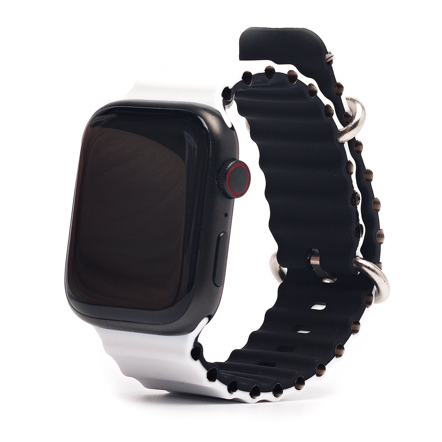 

Ремешки Watch 42/44/45/49 mm Ocean Band силиконовый <бело-черный>, Белый;черный