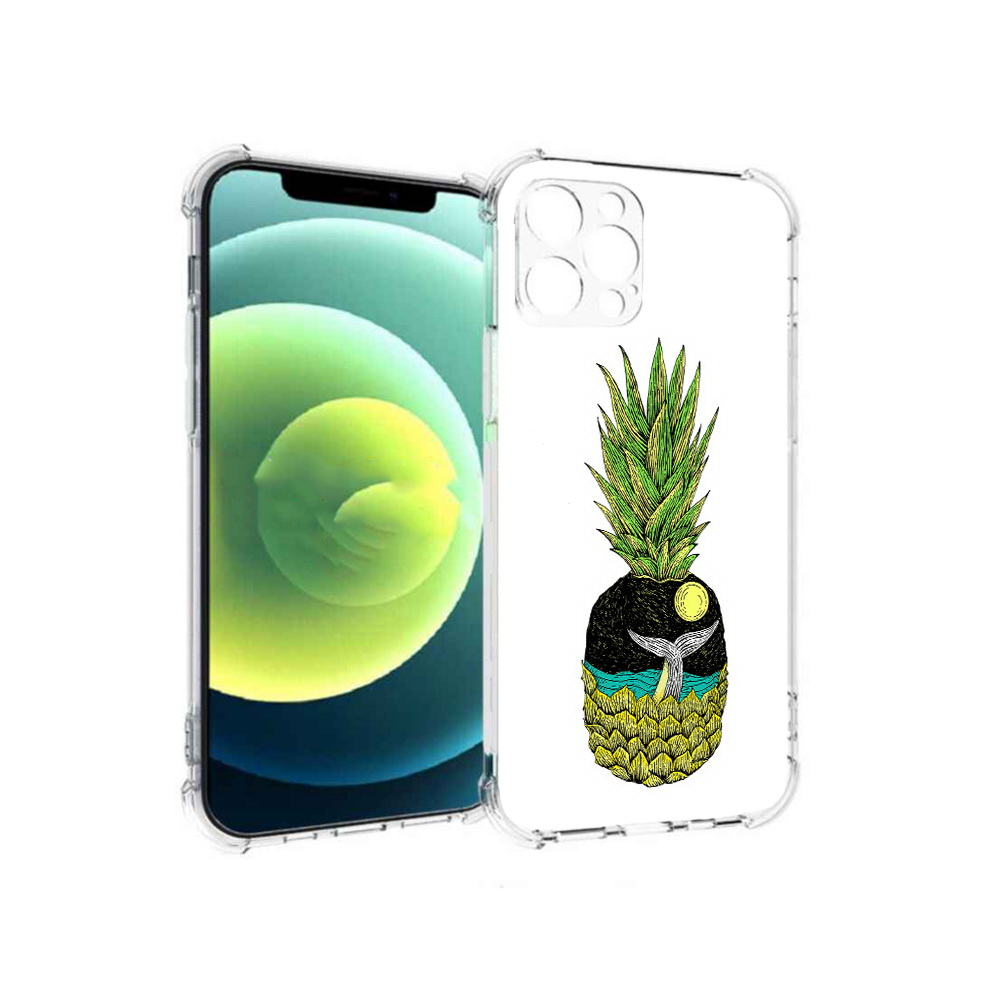 

Чехол MyPads Tocco для Apple iPhone 12 Pro ананас с китом (PT157529.613.220), Прозрачный, Tocco