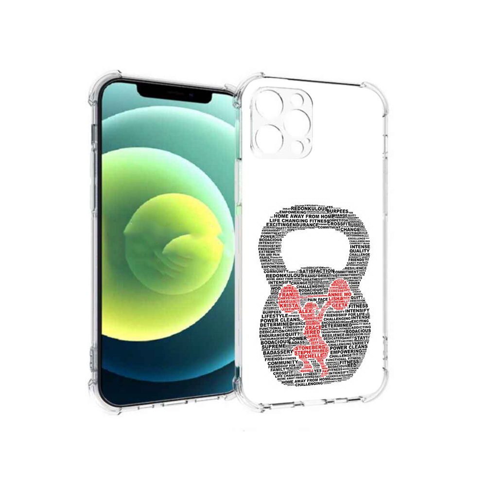 

Чехол MyPads Tocco для Apple iPhone 12 Pro бодибилдинг гиря из слов (PT157529.613.232), Прозрачный, Tocco