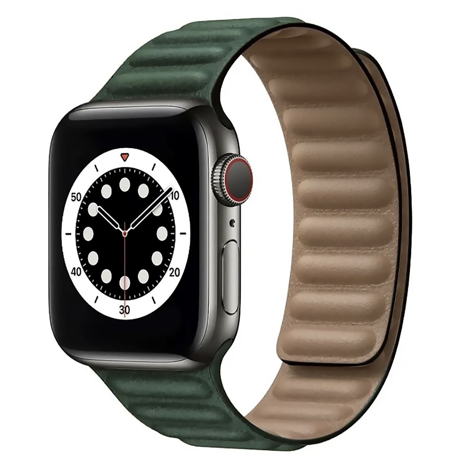

Ремешок Watch 42/44/45/49 mm силиконовый на магните №2 <зеленый>